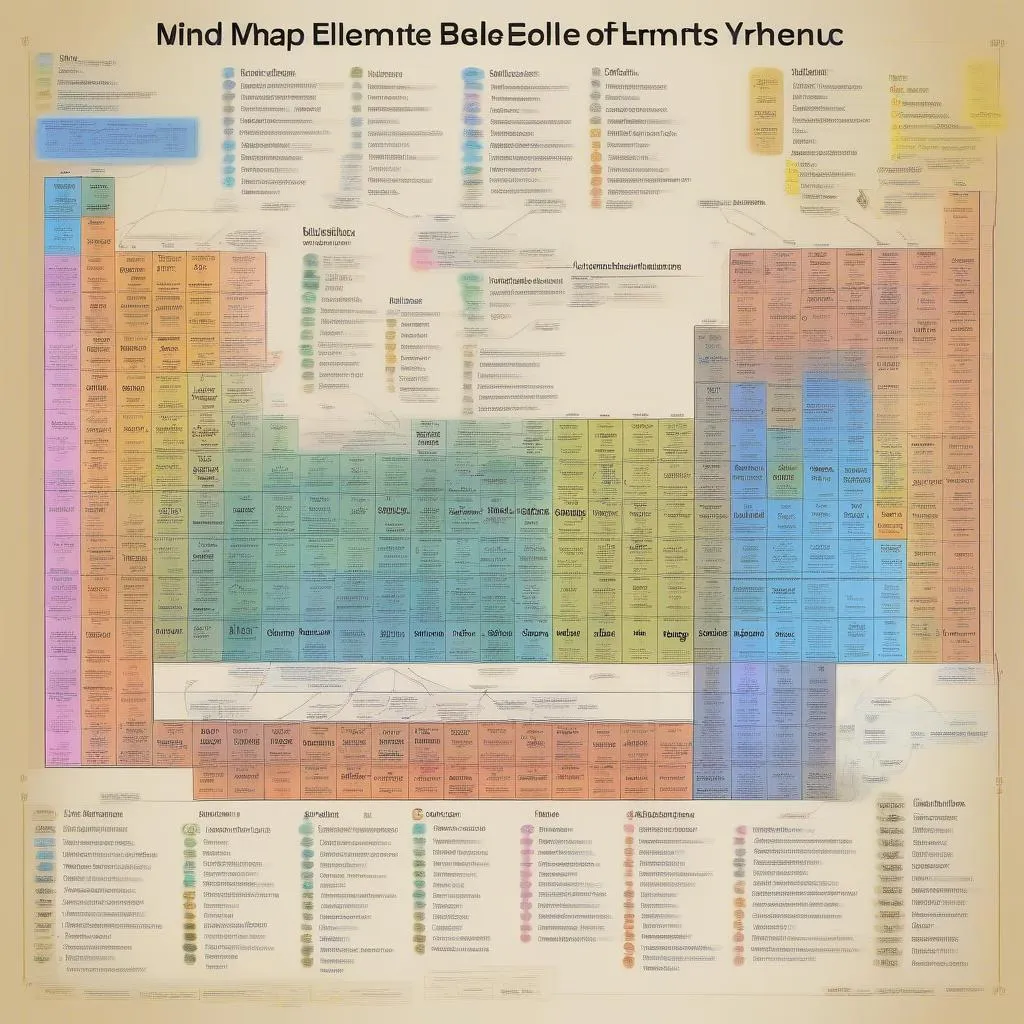 Sơ đồ tư duy bảng tuần hoàn hóa học