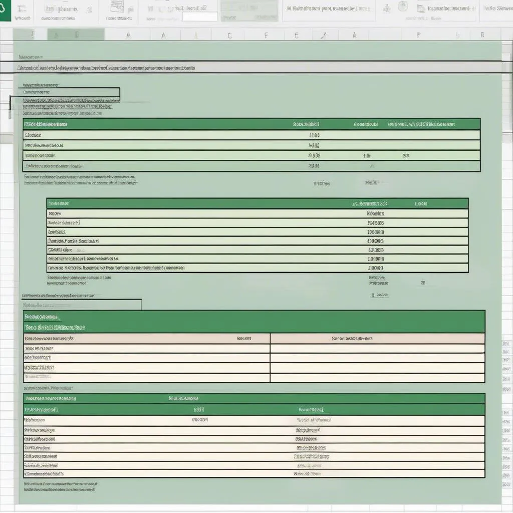 Bảng dữ liệu mẫu cho việc tính toán học bổng trong Excel