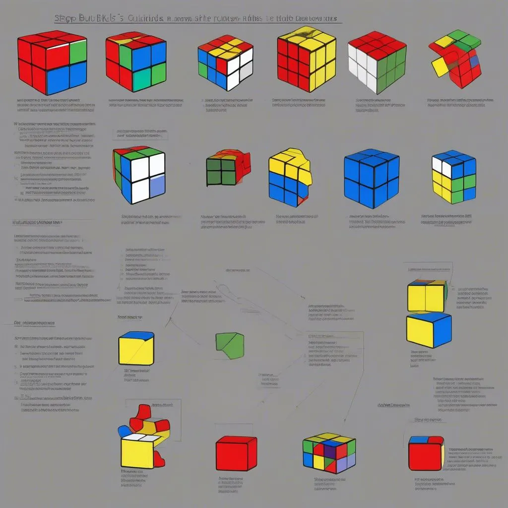 Cách chia nhỏ công thức Rubik