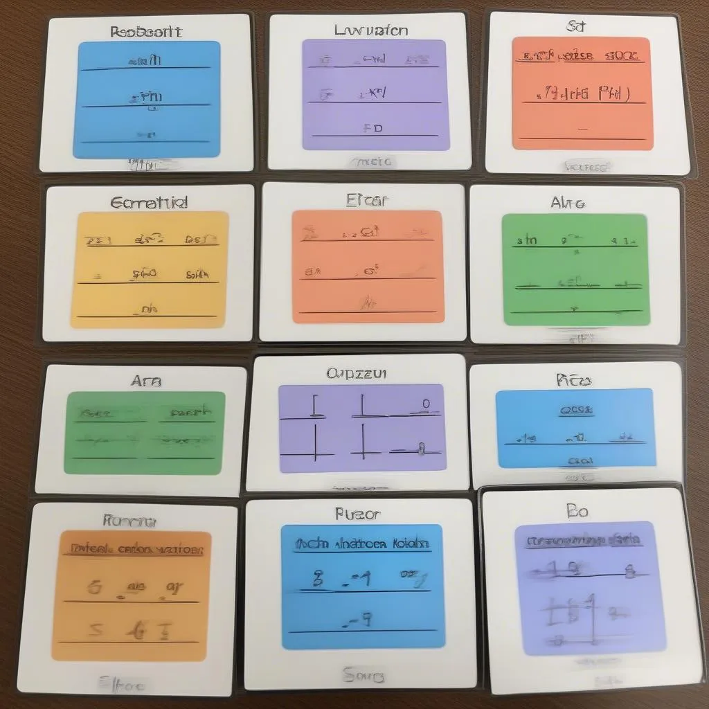 Flashcards giúp ghi nhớ phương trình hóa học