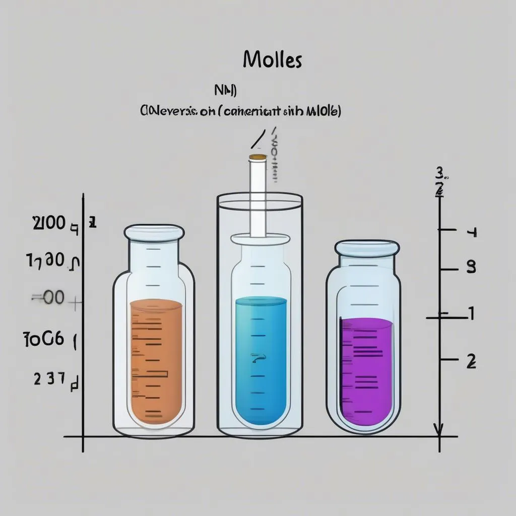 Minh họa quy đổi nồng độ mol và số mol