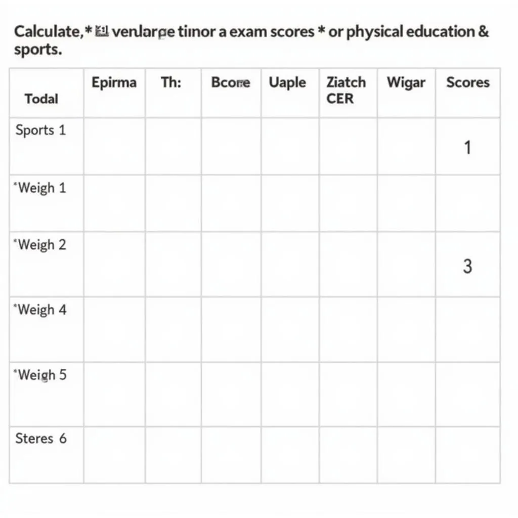 Cách tính điểm đại học thể dục thể thao