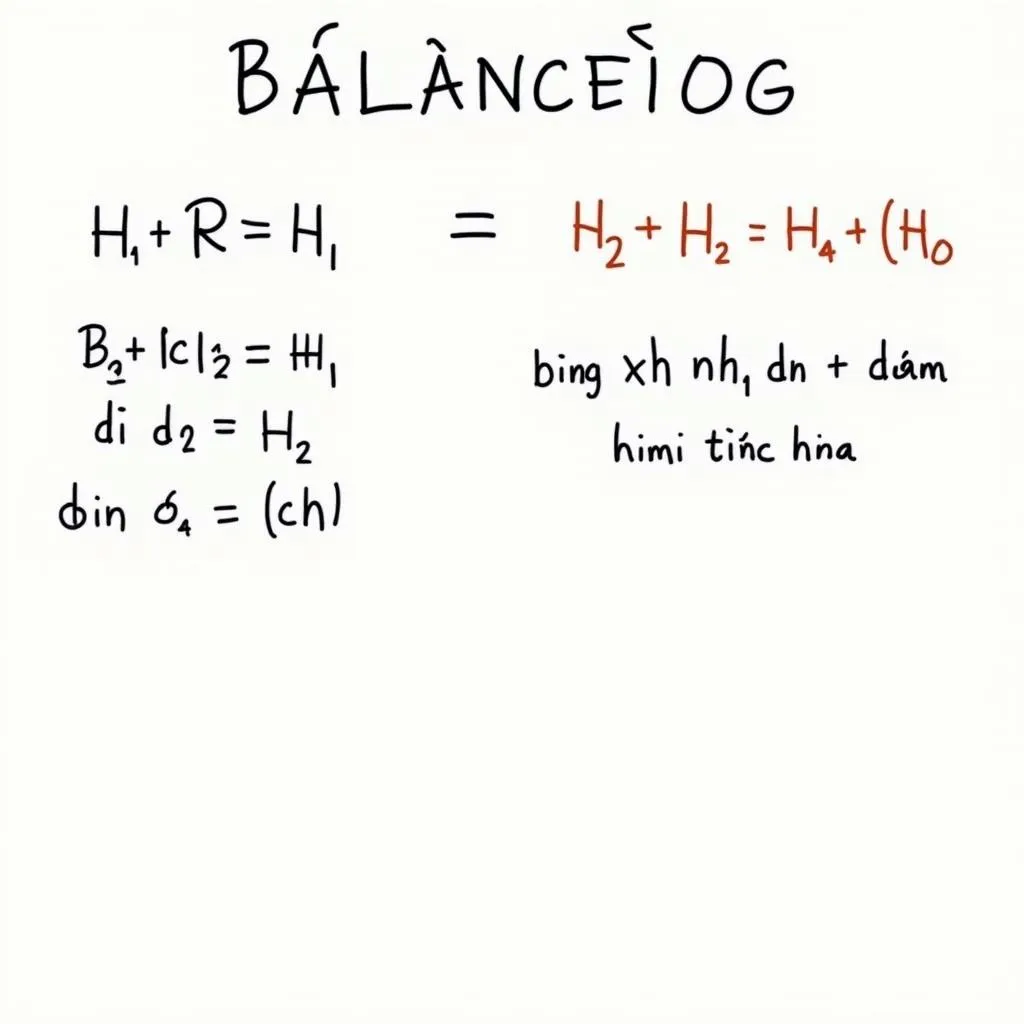 Cân bằng phương trình hóa học lớp 10