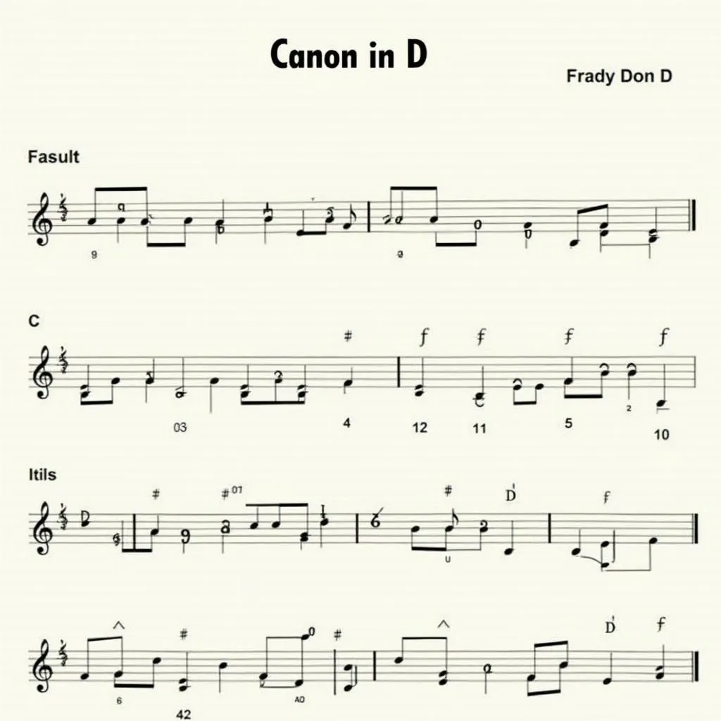 Canon In D: Nhạc Note Và Cấu Trúc