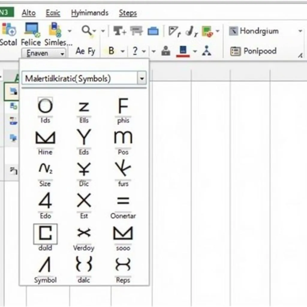 Cách chèn kí hiệu toán học trong Excel 2016 bằng chức năng &quot;Symbol&quot;