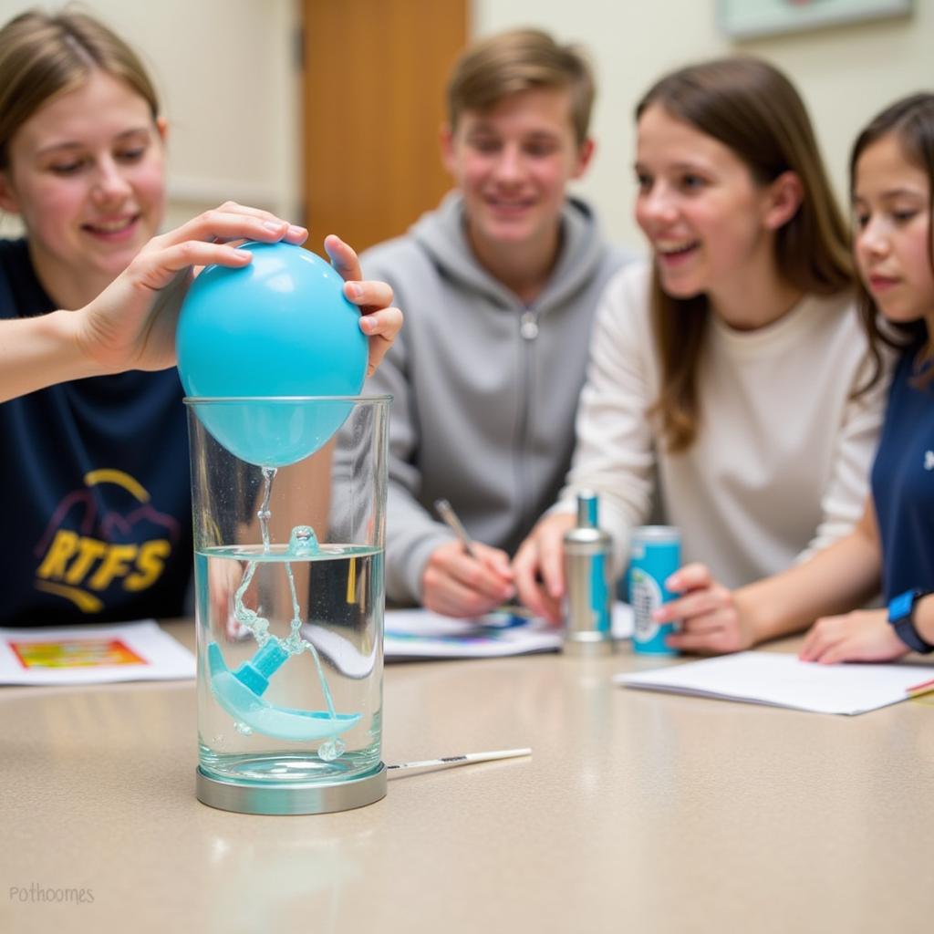 Experimento de física para niños de sexto grado