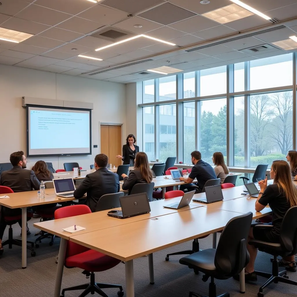 Modern classroom at VGU