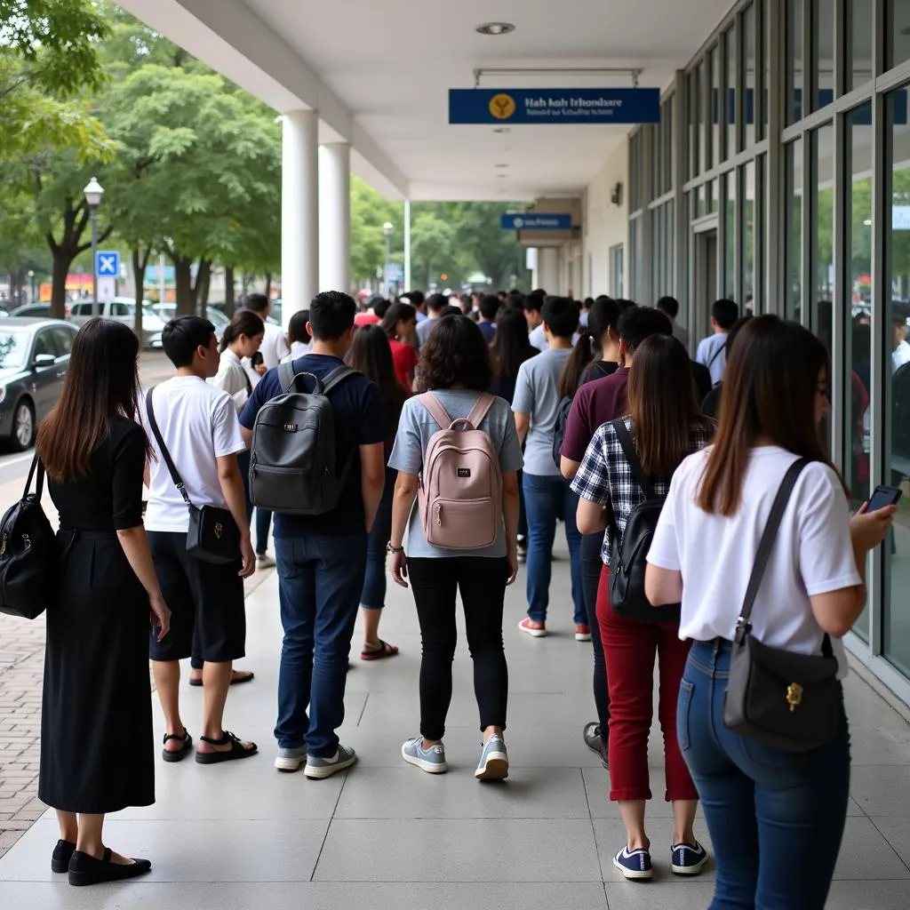 Applicants submitting applications to Hanoi University of Industry