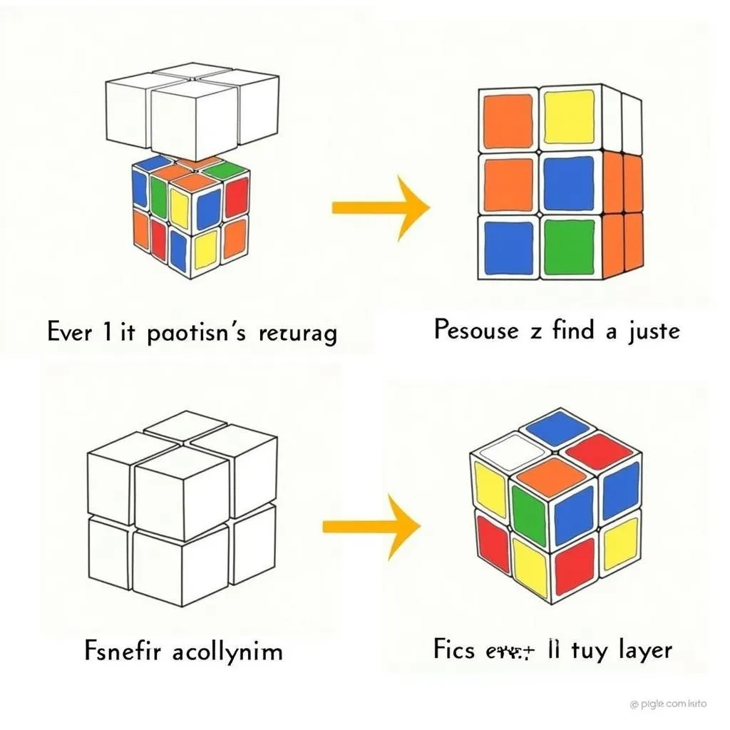 Cách giải lớp đầu tiên của Rubik