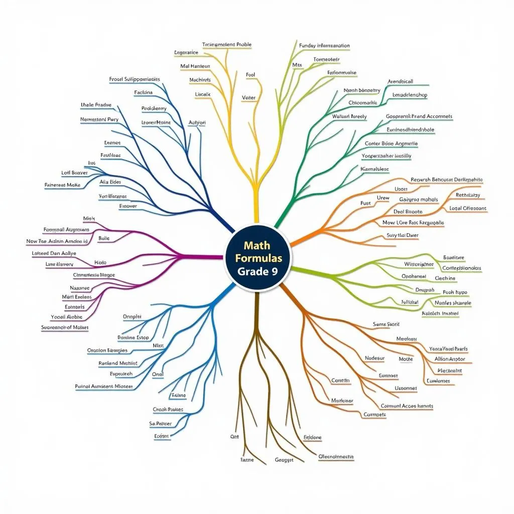 Sơ đồ tư duy công thức toán lớp 9