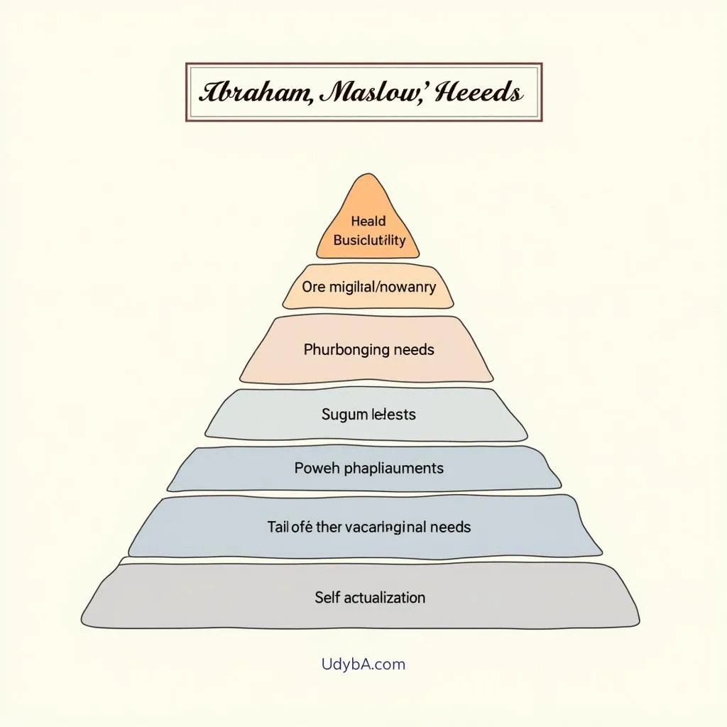 Tháp nhu cầu Maslow - minh họa cho các cấp độ nhu cầu của con người