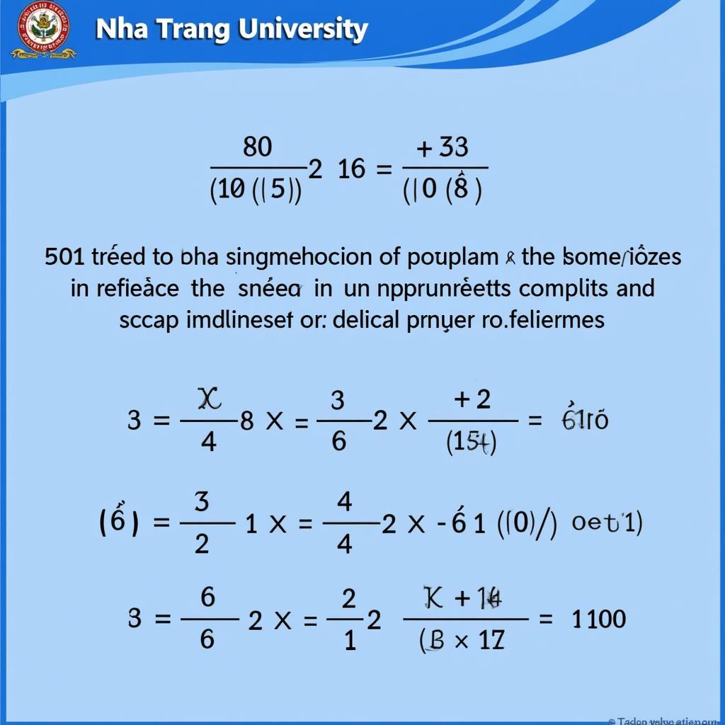 Công Thức Tính Điểm Đại Học Nha Trang 2019