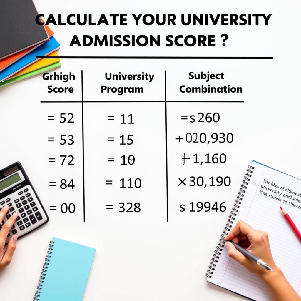 Cách tính điểm tổ hợp môn xét đại học