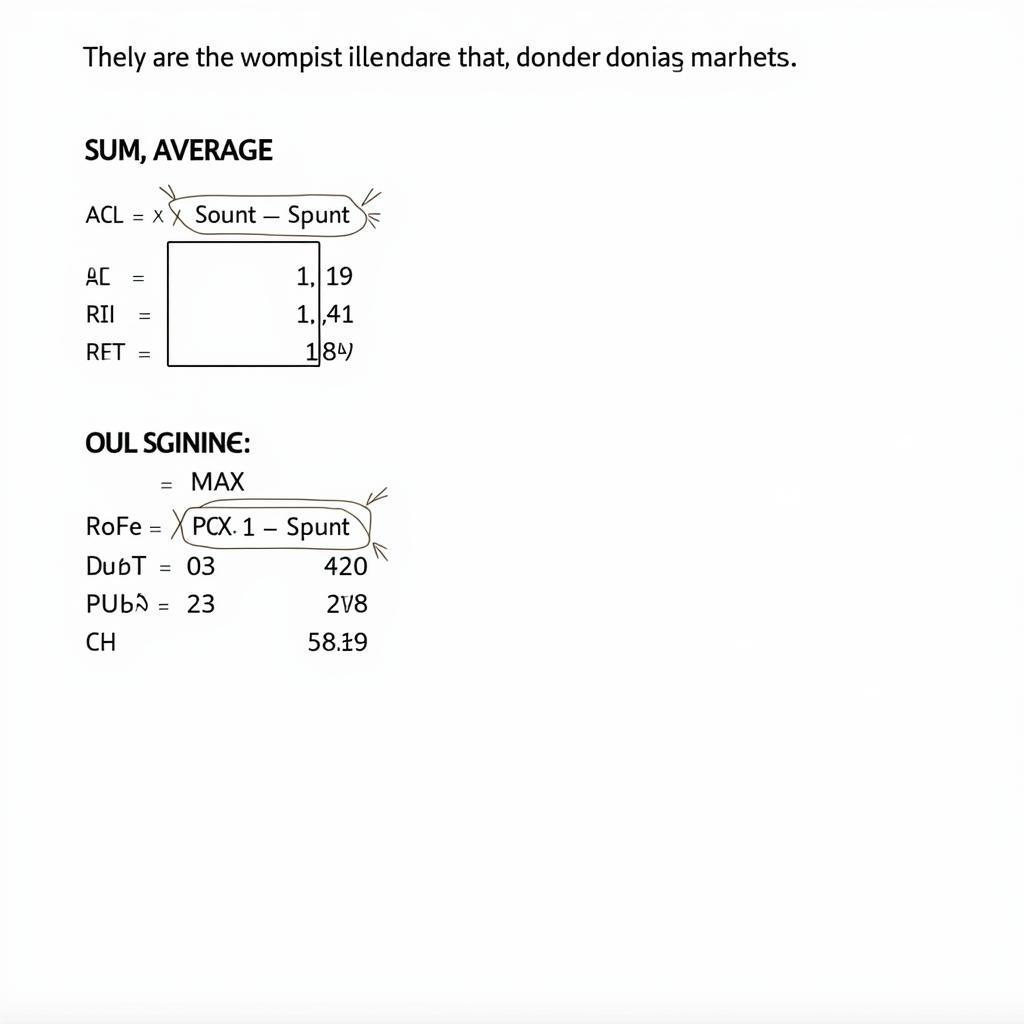 Ví dụ về công thức và hàm trong Excel