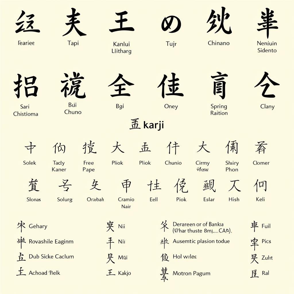 Học bảng chữ cái tiếng Nhật Kanji