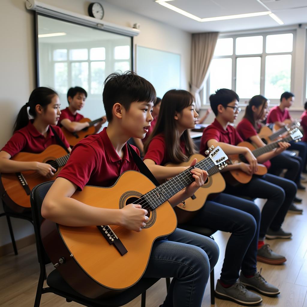 Học guitar tại trung tâm Học Làm Hà Nội