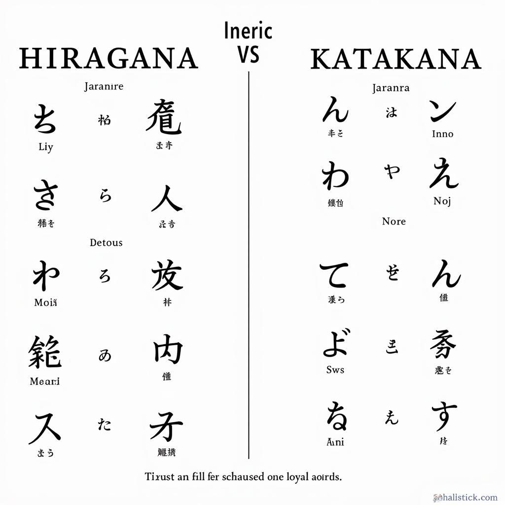 Bảng chữ cái Hiragana và Katakana tiếng Nhật