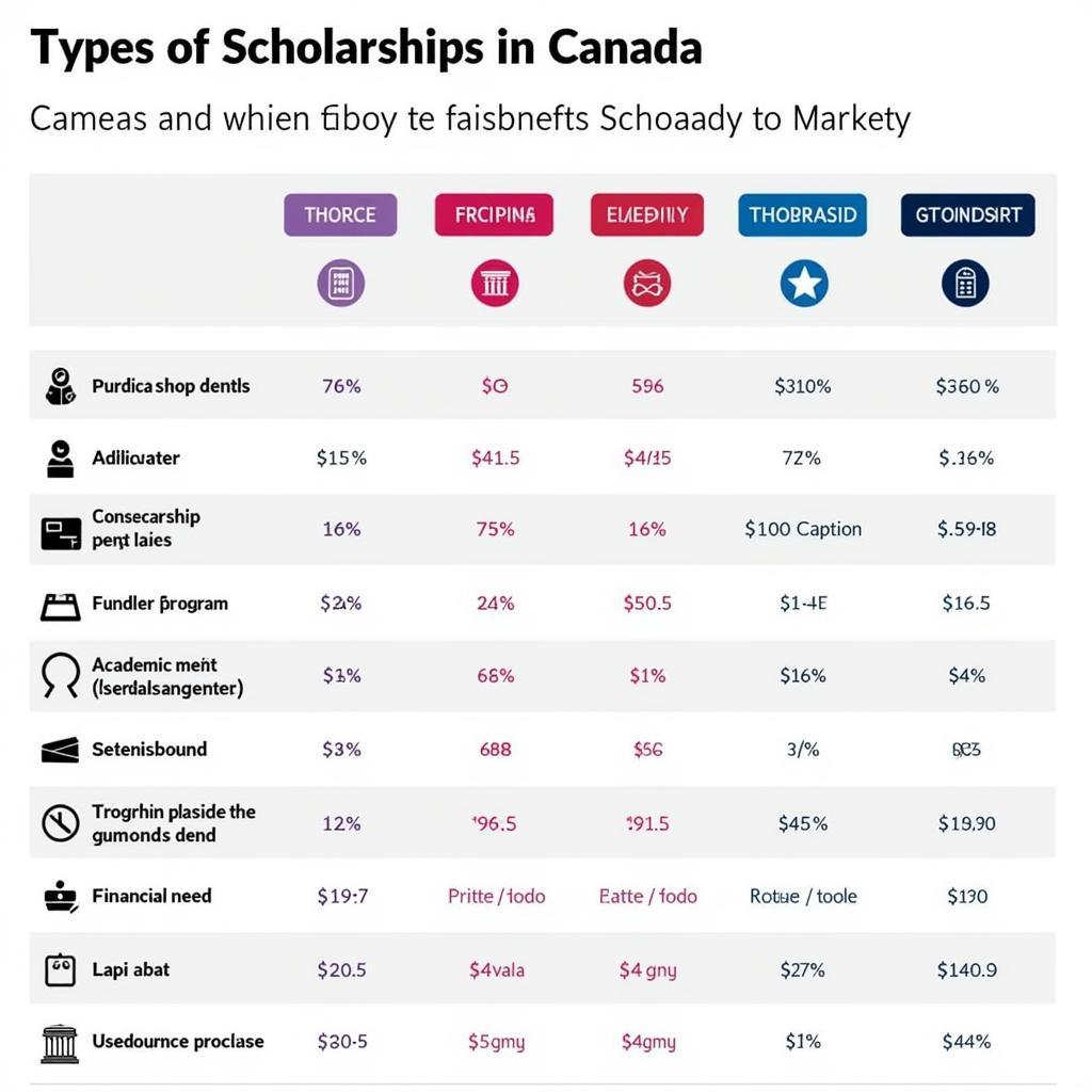 Các loại học bổng Canada