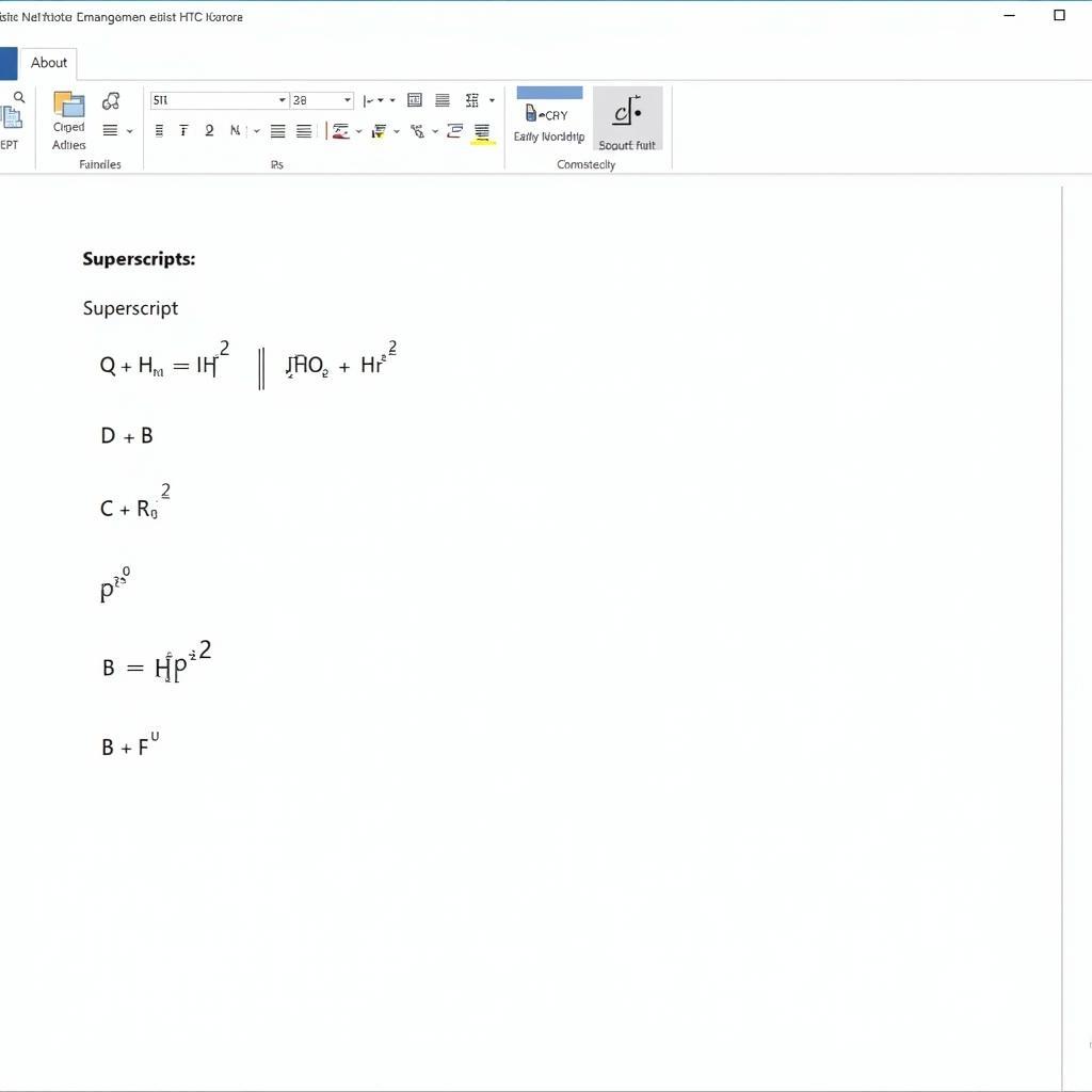 Sử dụng Equation Editor để viết công thức hóa học