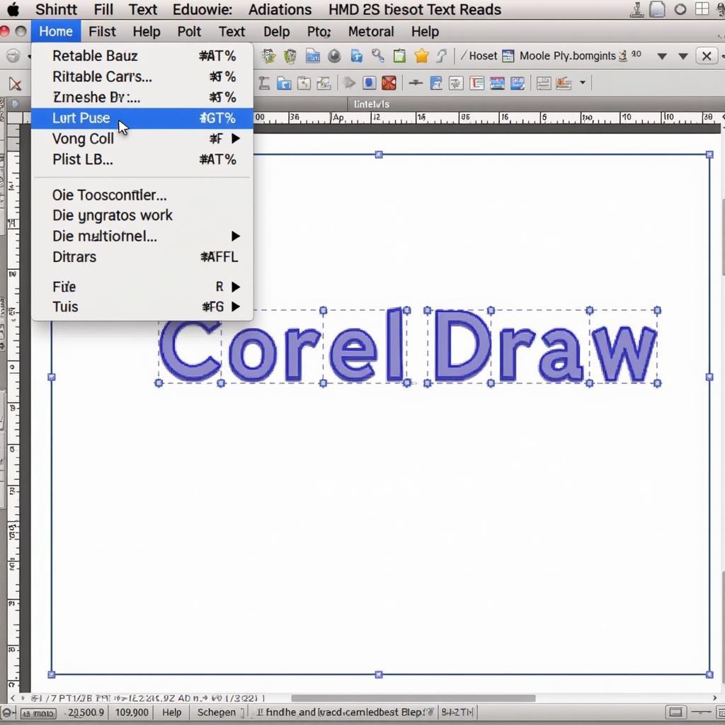 Giao diện Corel Draw